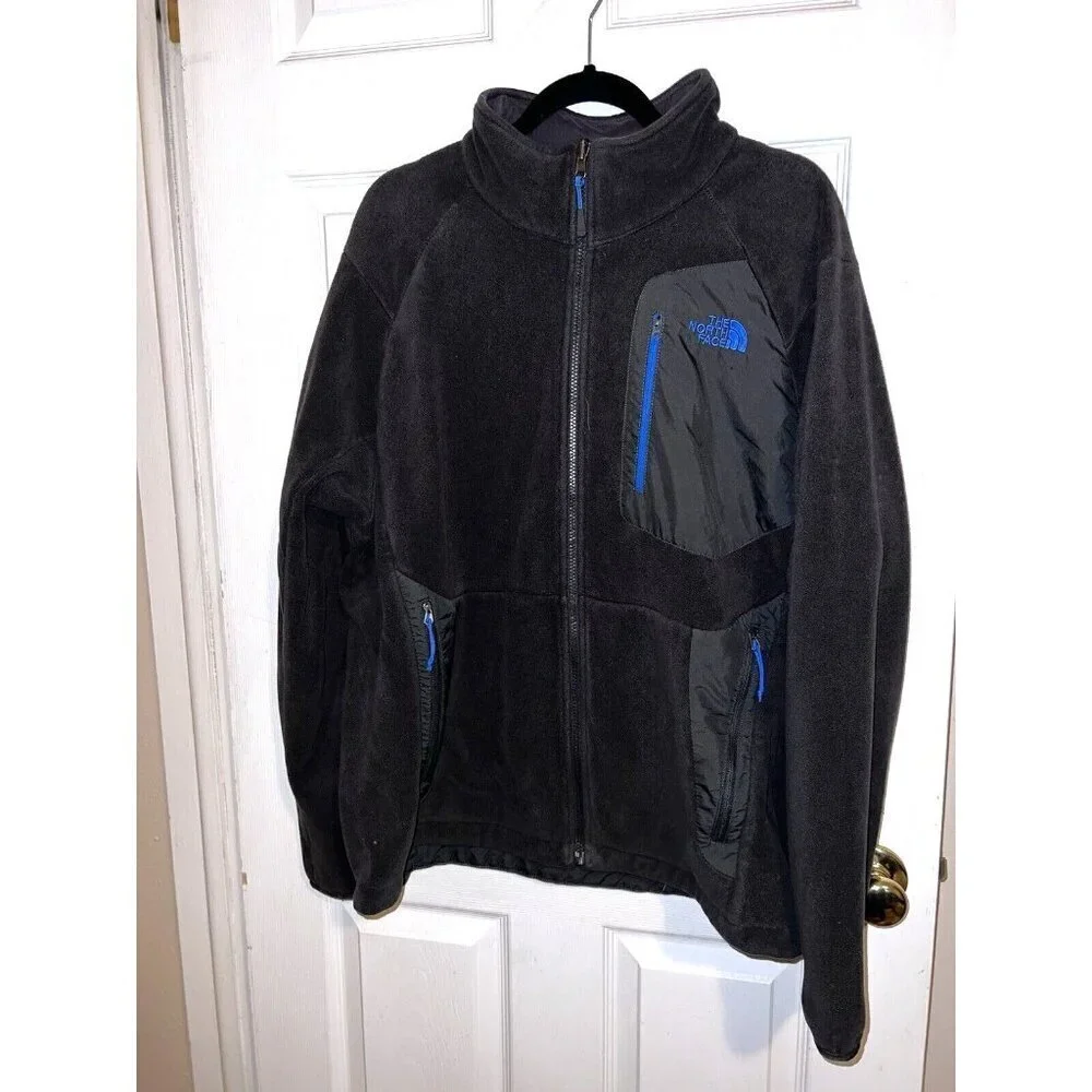 THE NORTH FACE Mens Gray Full Zipper Fleece Lined Sweater Jacket Sz XL